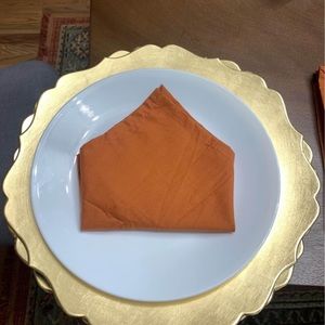 rust burnt orange napkins NEW 10”x10”